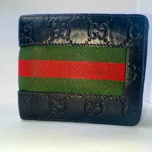 Gucci Men Black leather Wallet